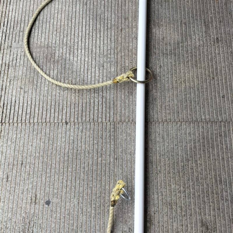 Six-minute tube poles, one metre, three long ropes, three metre, five long old sea